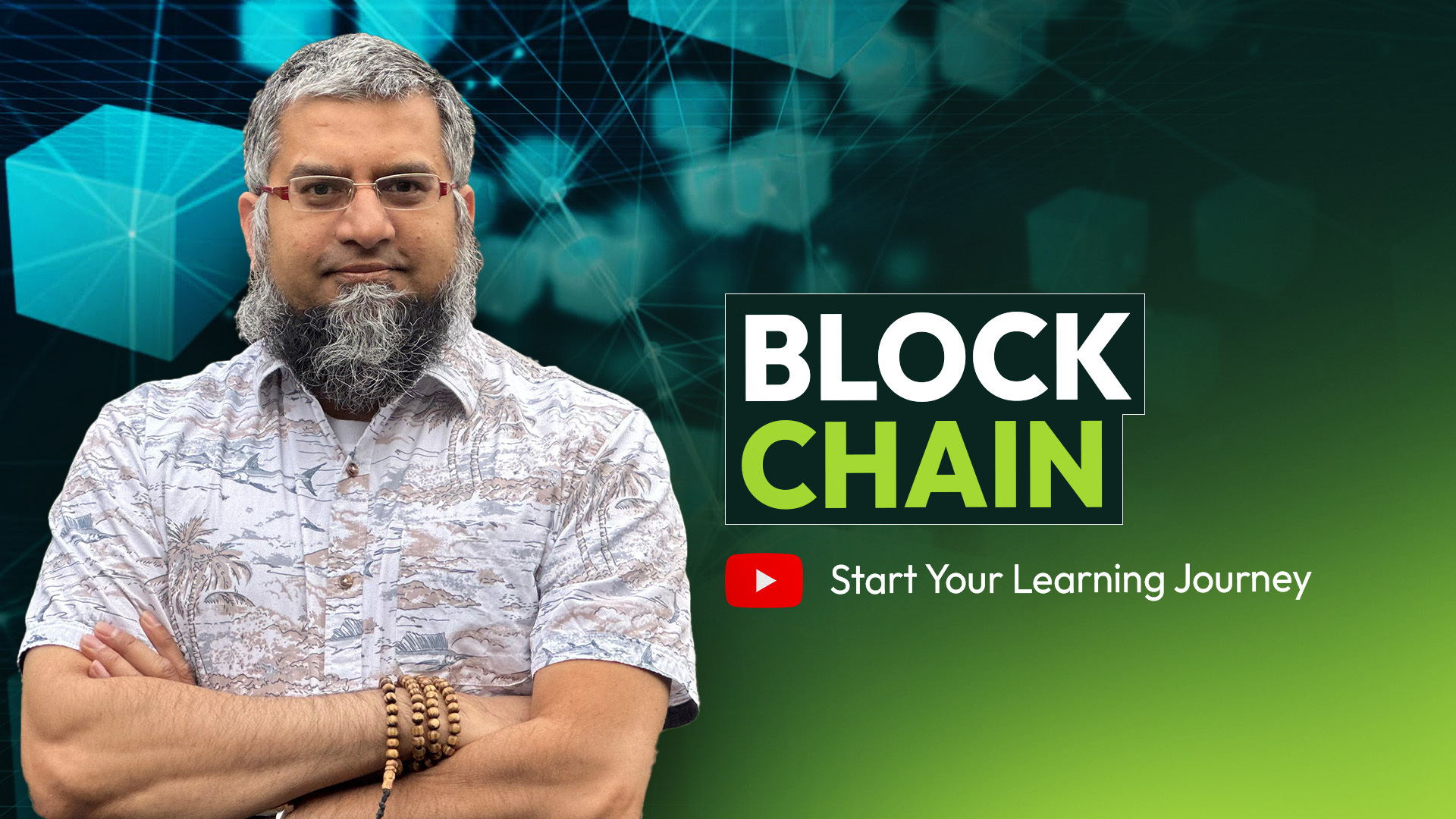 Zeeshan Usmani teaching the Introduction to Blockchain course, explaining digital trust, decentralized systems, and real-world blockchain use cases